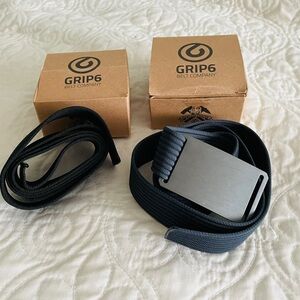 Grip6 Navy Belt with Grey Buckle and Graphite Replacement Belt